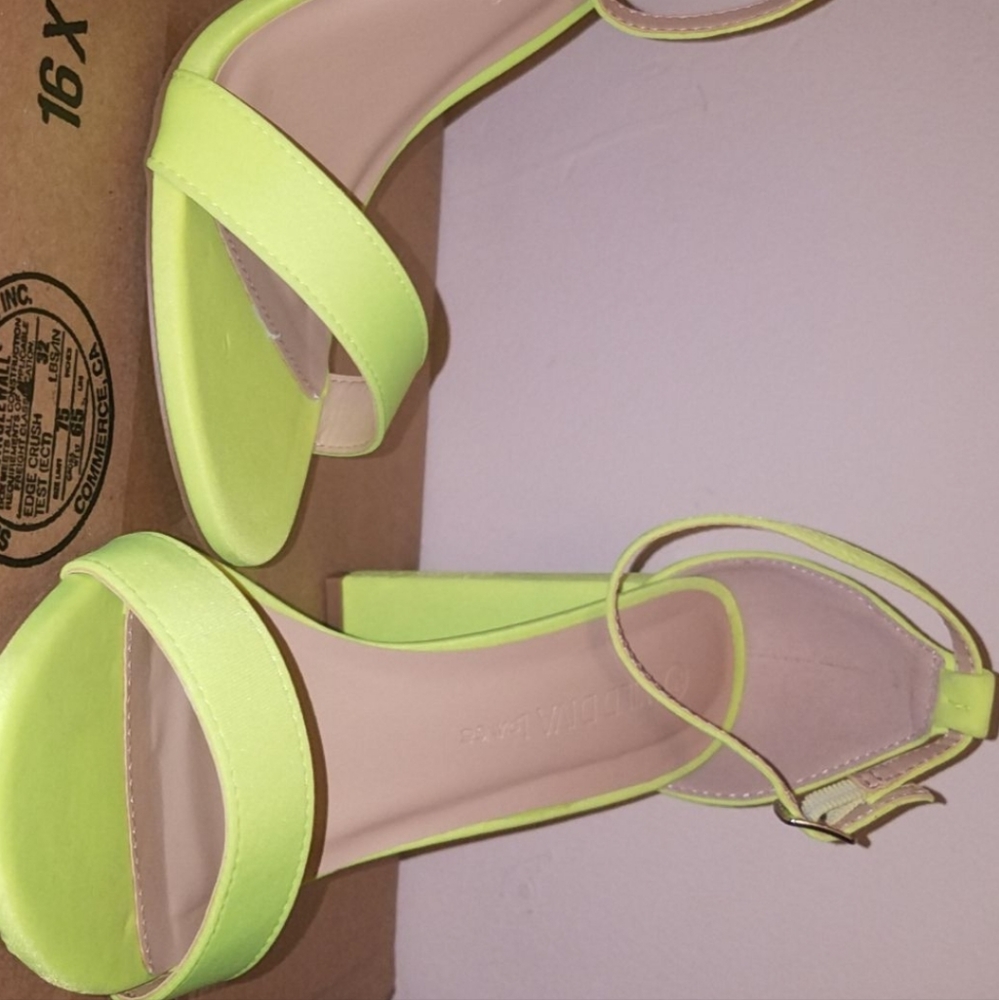 Neon high heels
